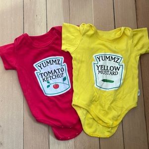 Ketchup and Mustard Baby Onesies